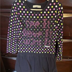 Polka Dot Kids Casual Dress - Multicolor